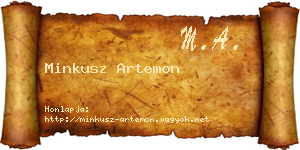 Minkusz Artemon névjegykártya
